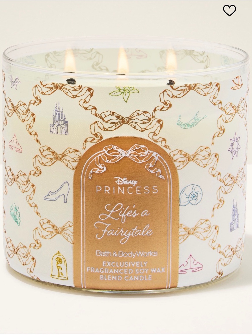 Bath & Body Works Disney Princess "Life's a Fairytale" 3-Wick Candle